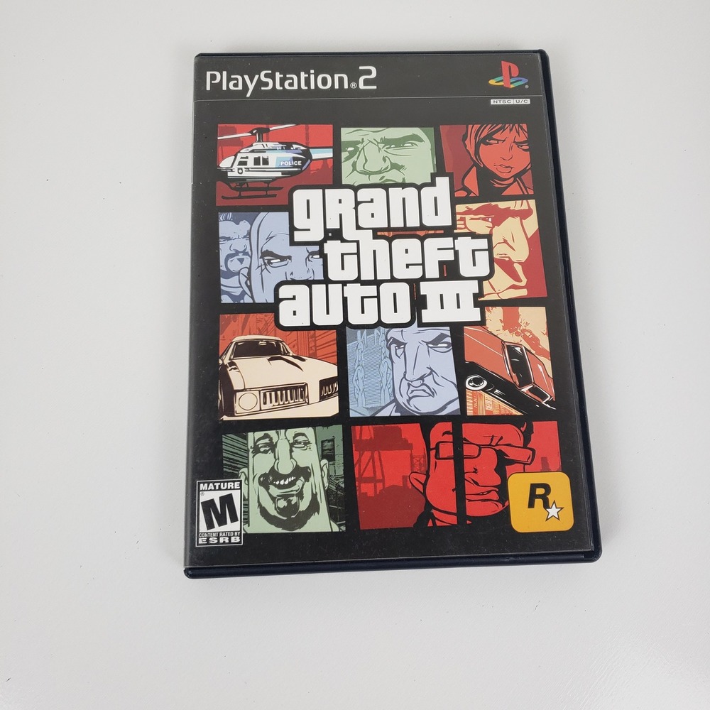 Grand Theft Auto III Sony PlayStation 2 PS2 2001 Black Label GTA 3 Complete CIB
